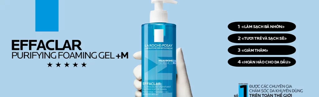 Gel rua mat cho da dau nhay cam La Roche Posay Effaclar Foaming 5